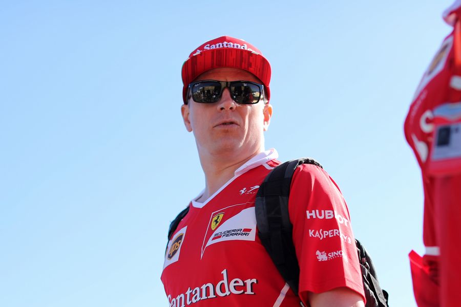 Kimi Raikkonen in the paddock
