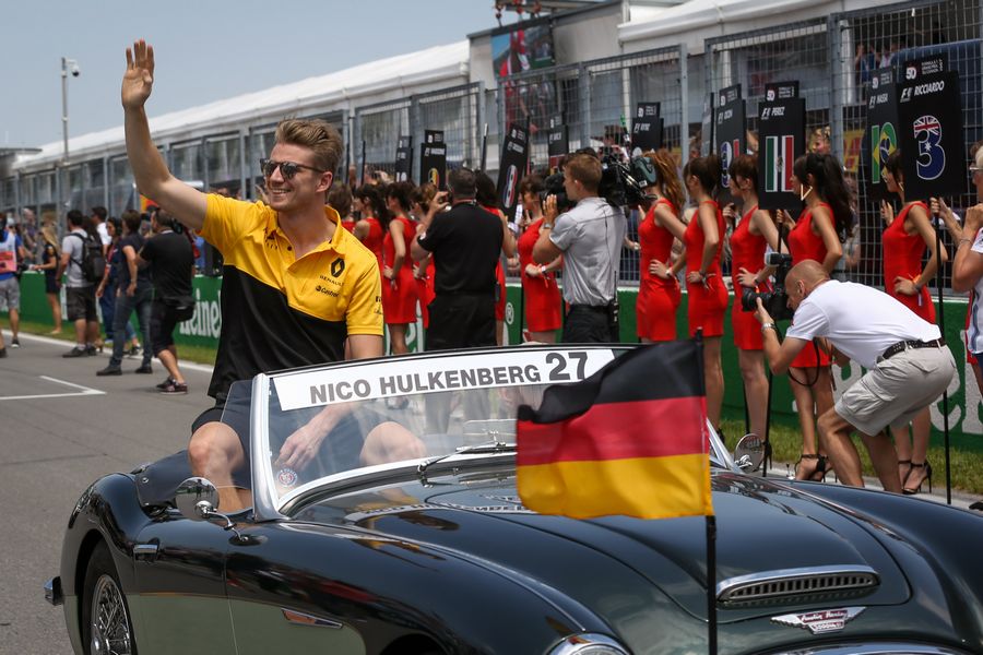 Nico Hulkenberg on the drivers parade