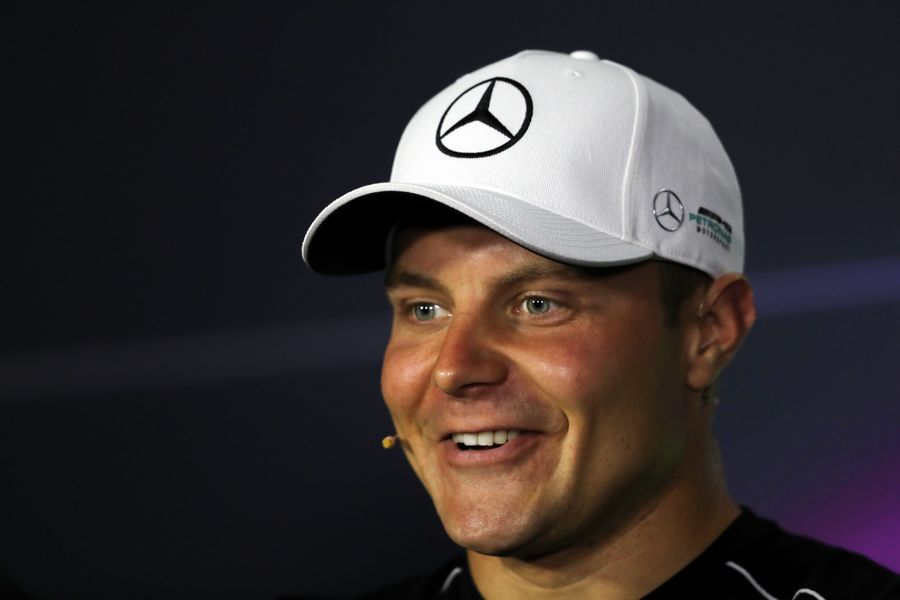 Valtteri Bottas looks relaxed in the Press Conference
