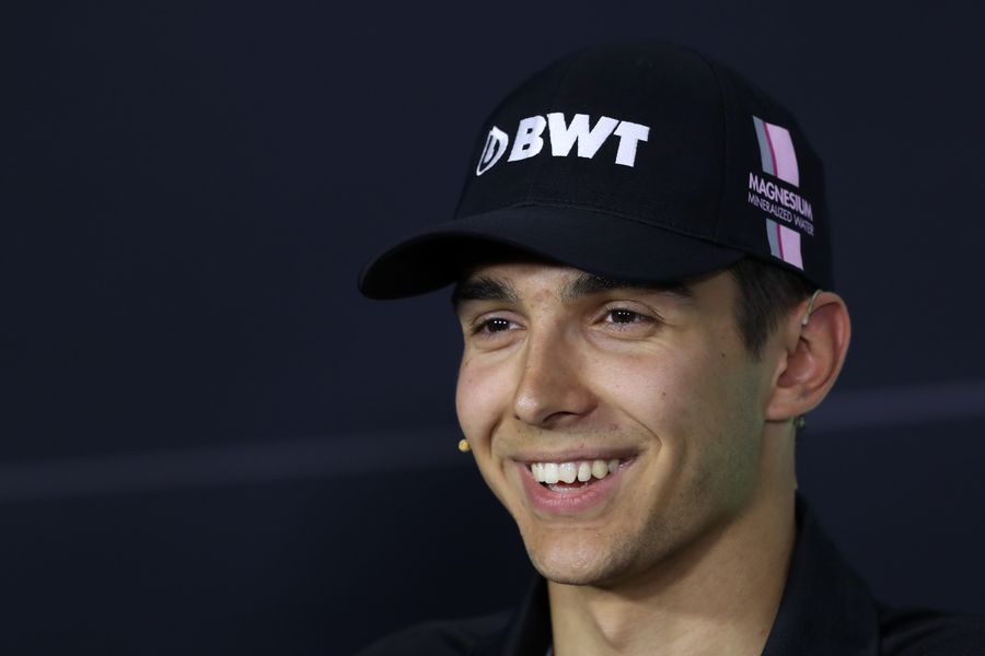 Esteban Ocon looks relaxed in the Press Conference