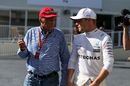 Valtteri Bottas talks with Niki Lauda