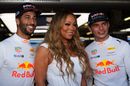 Mariah Carey with Daniel Ricciardo and Max Verstappen