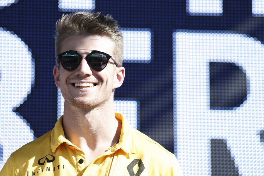 Nico Hulkenberg relaxed in the paddock