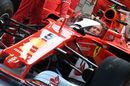 Sebastian Vettel SF70-H with cockpit shield