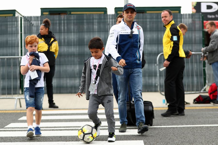 Felipe Massa with his son Felipinho Massa