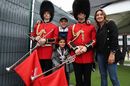 Felipe Massa with his wife Rafaela Bassi and son Felipinho Massa and the Palace Guards
