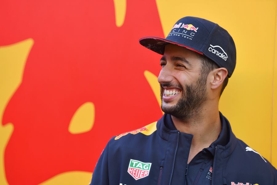 Daniel Ricciardo looks relaxed in the paddock