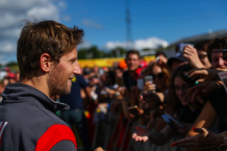 Romain Grosjean at the autograph session
