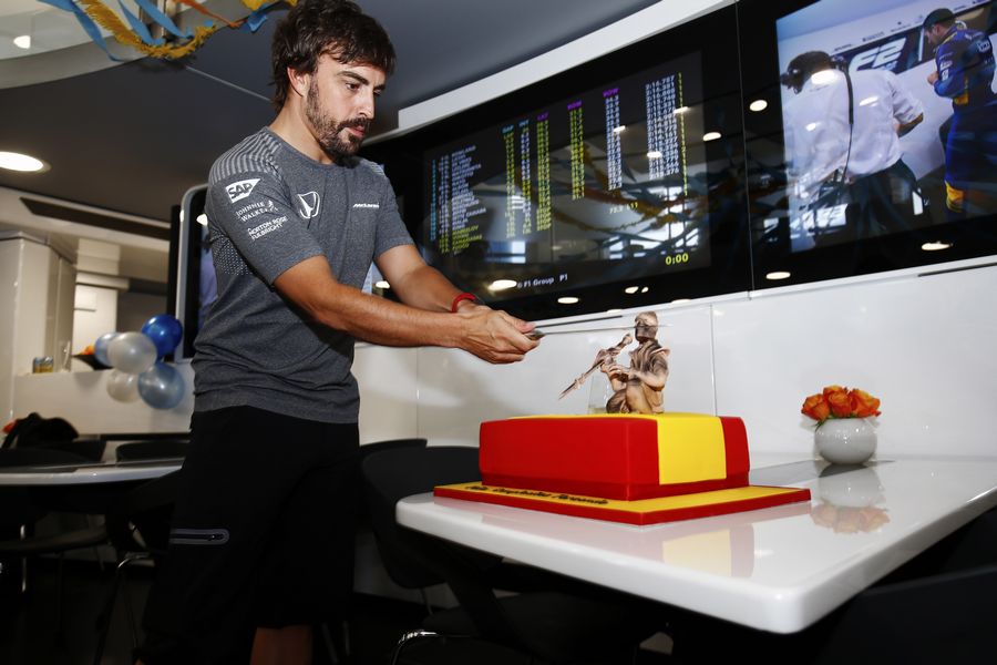 Fernando Alonso celebrates his 36th Birthday