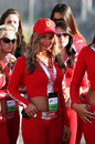 Grid girl in the Montreal paddock