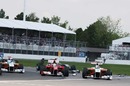 Tonio Liuzzi collides with Felipe Massa at the start of the Canadian Grand Prix