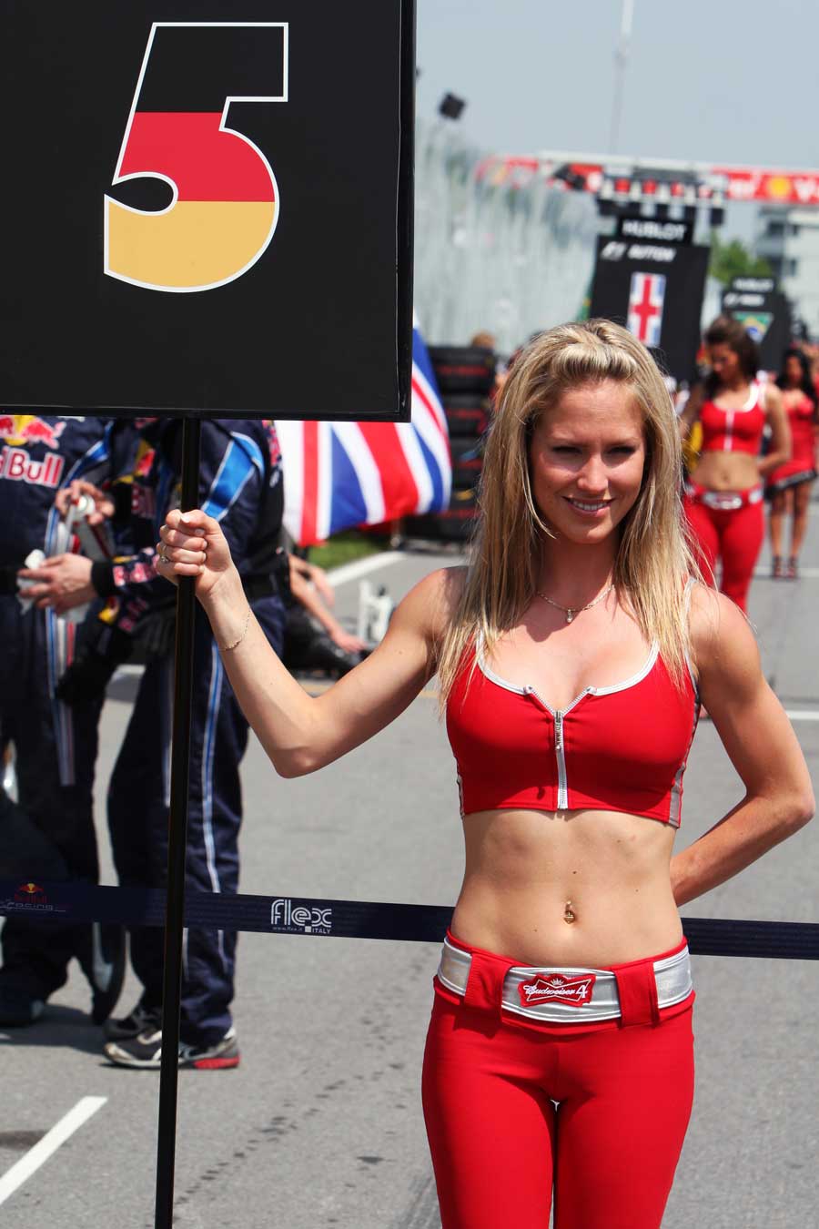 Sebastian Vettel's grid girl on race day