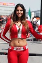 A McLaren grid girl on race day
