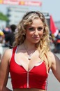 Grid girl poses on race day