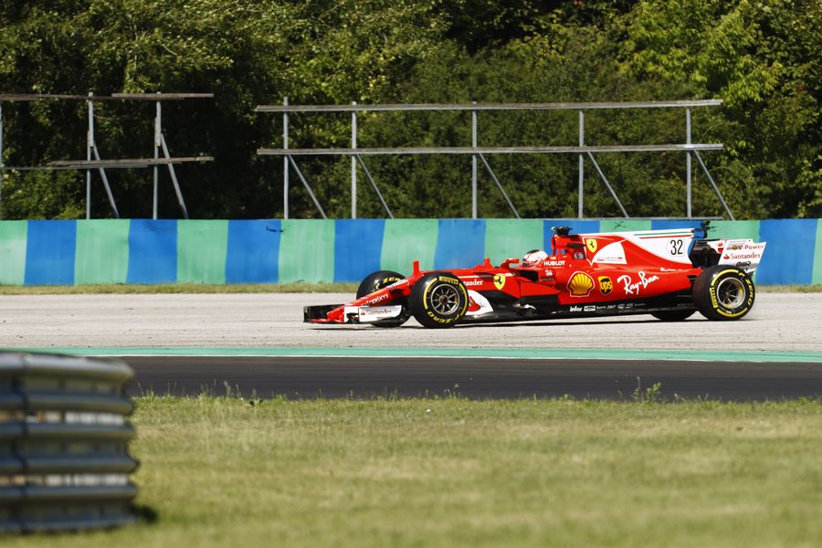 Charles Leclerc spins in the Ferrari