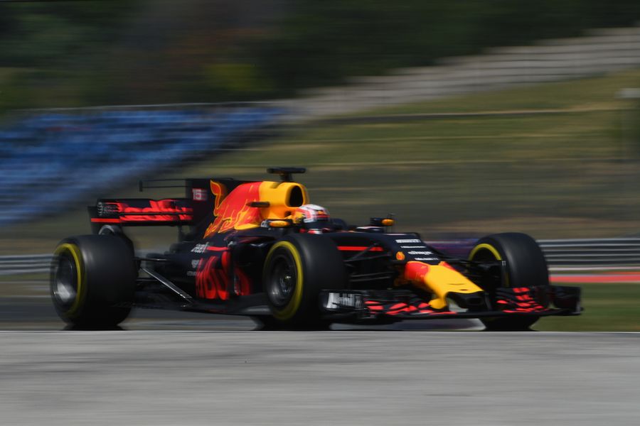 Pierre Gasly on track in the Red Bull