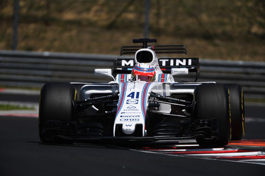 Luca Ghiotto on track in the Williams