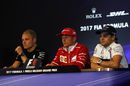 Valtteri Bottas, Kimi Raikkonen and Felipe Massa in the Press Conference