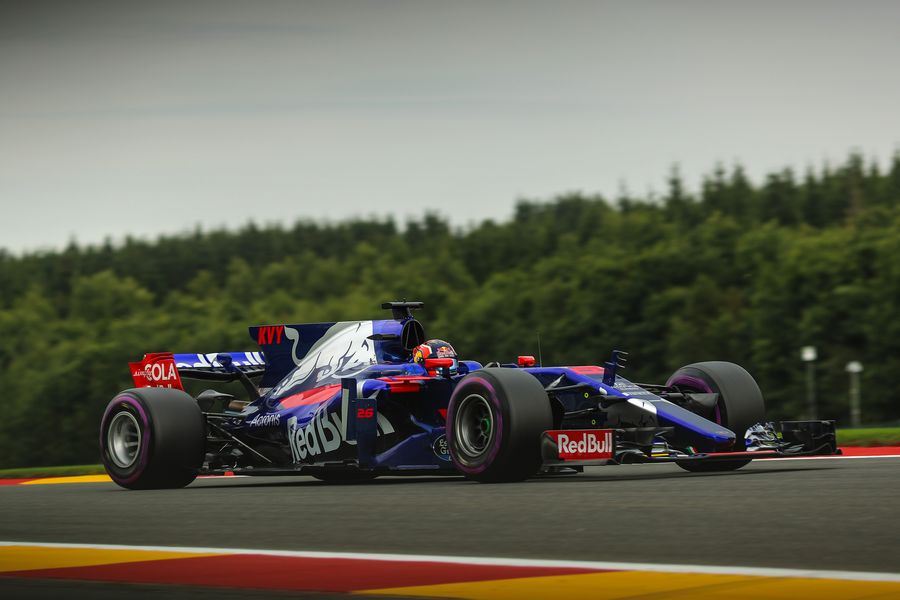 Daniil Kvyat on track in the Toro Rosso
