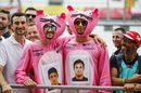 Force India fans dressed as Pink Panther