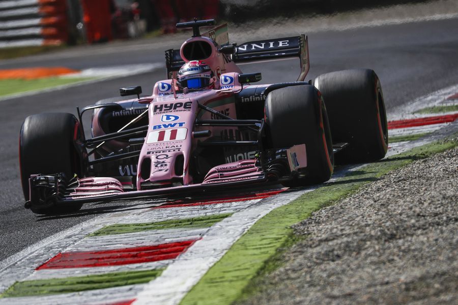 Sergio Perez on track in the India