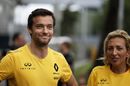 Jolyon Palmer looks relaxed in the paddock
