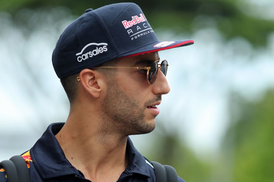 Daniel Ricciardo in the paddock