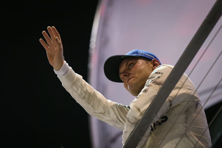 Valtteri Bottas Celebrates On the podium