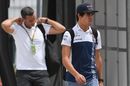 Lance Stroll in the paddock