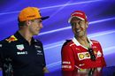 Max Verstappen and Sebastian Vettel in the Press Conference