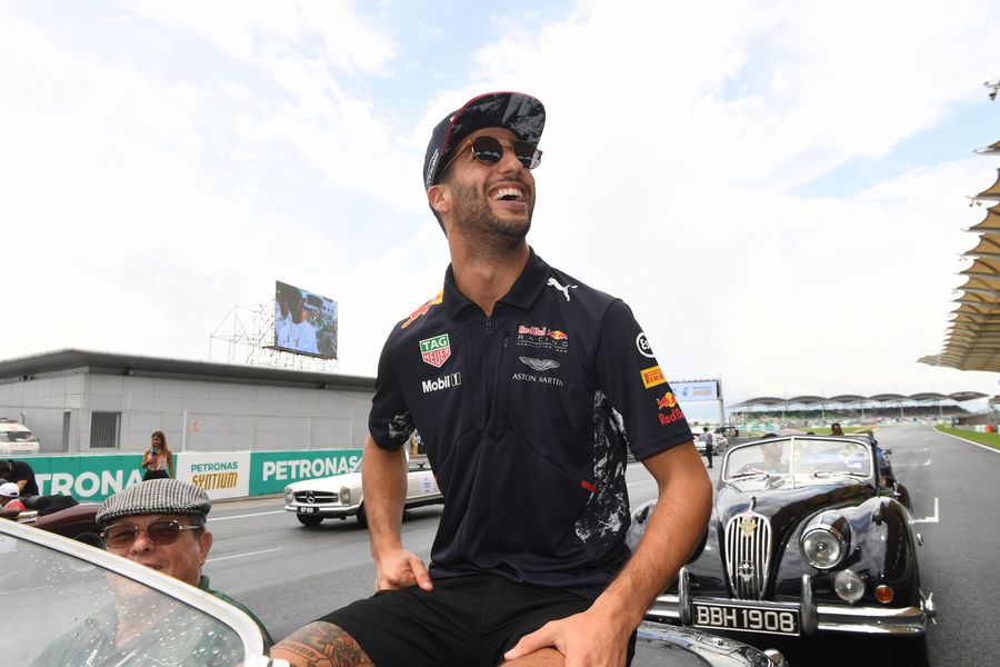 Daniel Ricciardo jr on the drivers parade