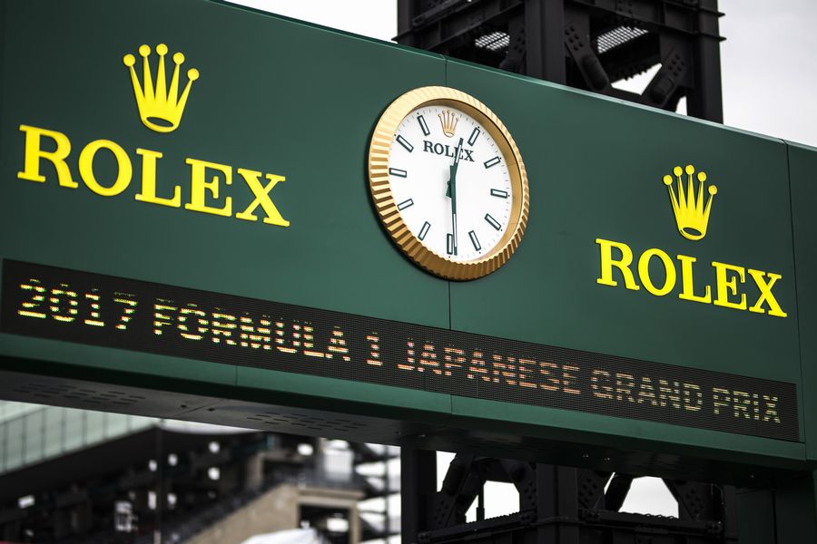 Rolex clock and signage | Formula 1 