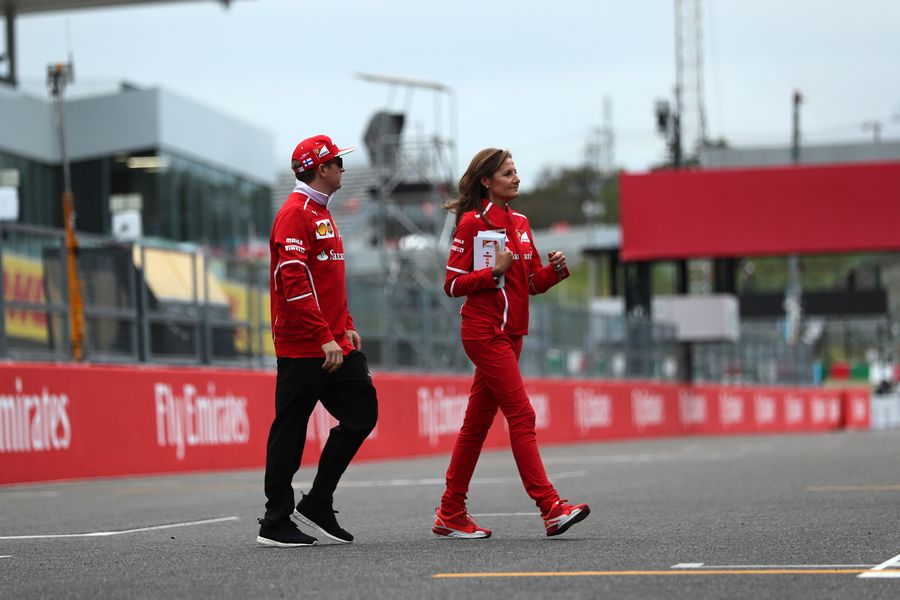 Kimi Raikkonen and Stefania Bocchi Ferrari Press Officer