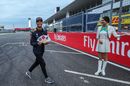 Daniel Ricciardo on the track