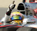 Lewis Hamilton salutes the fans after winning in Montreal