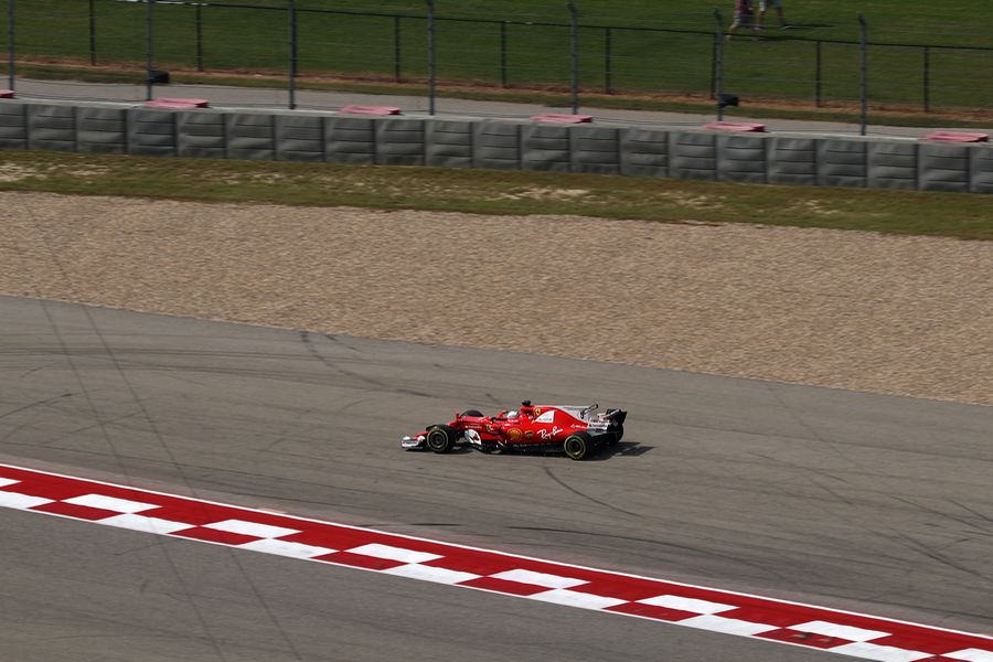 Sebastian Vettel runs wide