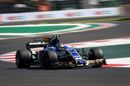 Pascal Wehrlein on track in the Sauber