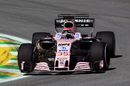 George Russell on track in the Force India