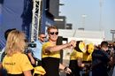 Nico Hulkenberg at the drivers autograph session
