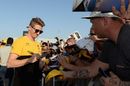 Nico Hulkenberg signs autographs for the fans
