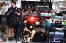 Mercedes W08 Hybrid is worked on in the garage