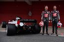 Kevin Magnussen and Romain Grosjean unveil the new Haas VF-18