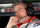 Pat Fry on the McLaren pit wall