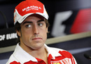 Fernando Alonso faces the press