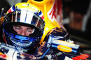 A focused Mark Webber during Free Practice 1
