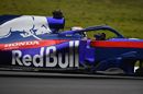 Pierre Gasly on track in the Toro Rosso