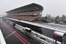 Main straight as snow stops testing on day three