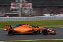 Fernando Alonso on track in the McLaren