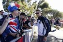 Sergey Sirotkin signs autographs for the fans