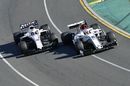 Charles Leclerc and Lance Stroll battle